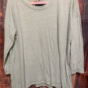 Nally & Millie Soft Sage Long Sleeve Crew Top